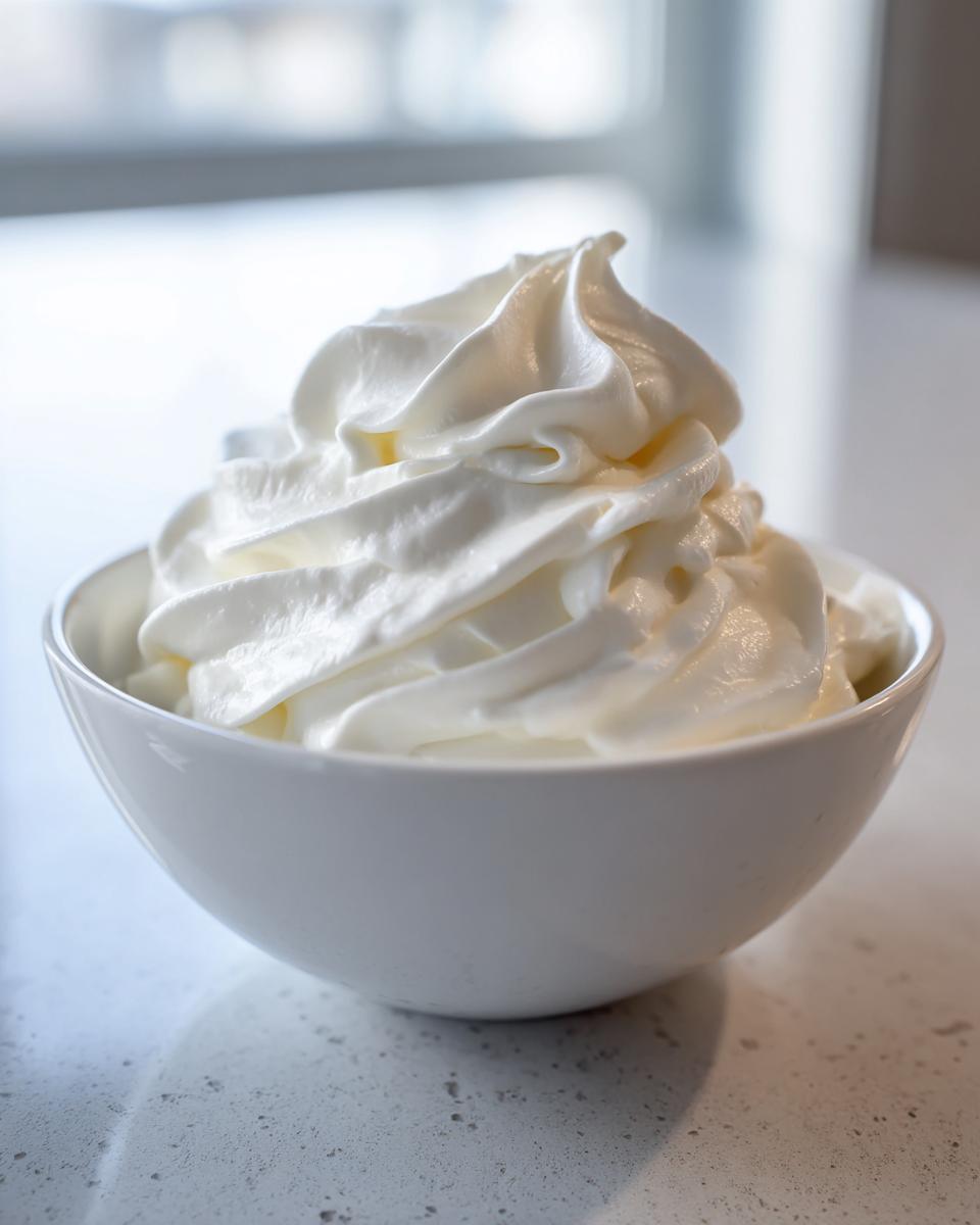 A close-up of thick, creamy homemade yogurt swirled high in a small white bowl.